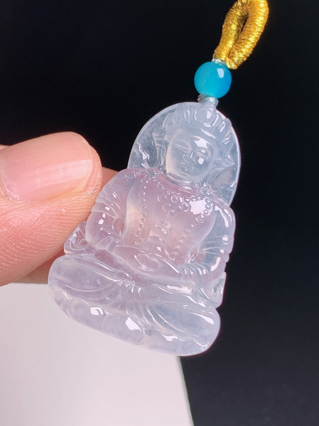高冰度母观音，通透起光，法相庄严，福运绵长