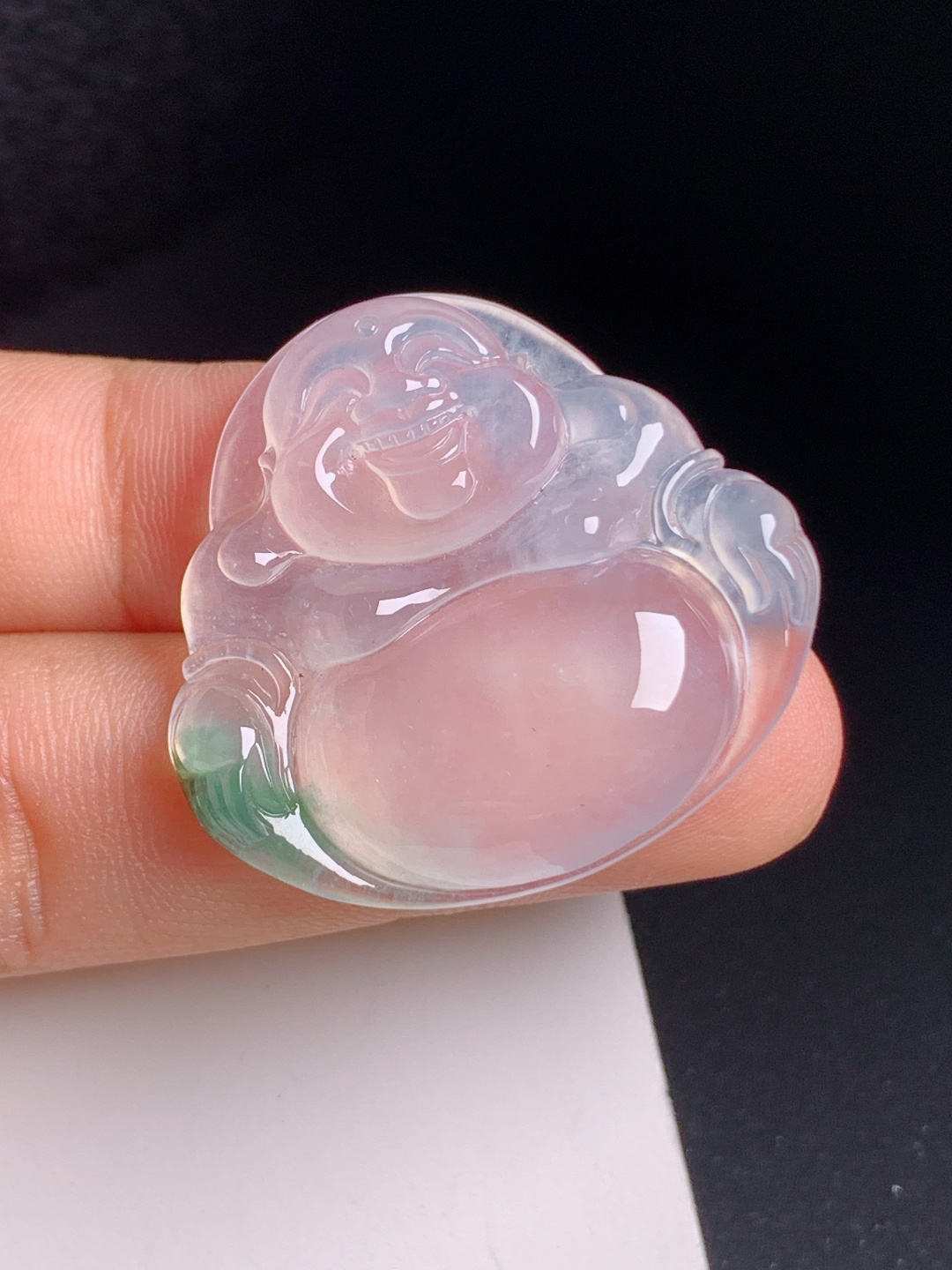 ️ 冰种飘花佛公，胶感饱满，笑面开怀，喜乐常伴