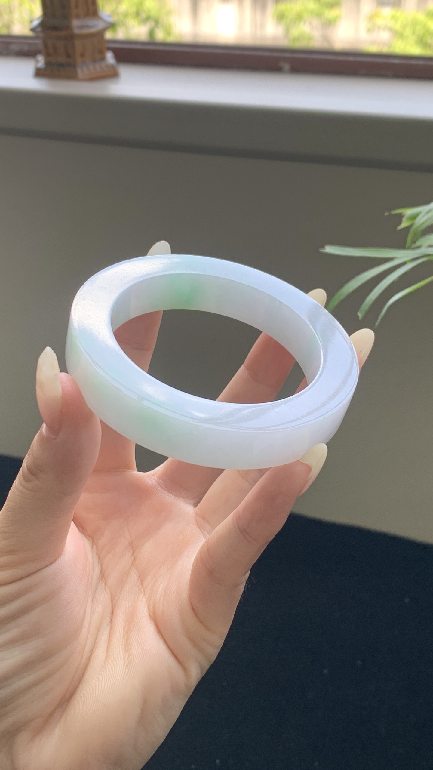 白底青正圈镯胚 B402-7 ⭕️53-12-10-73