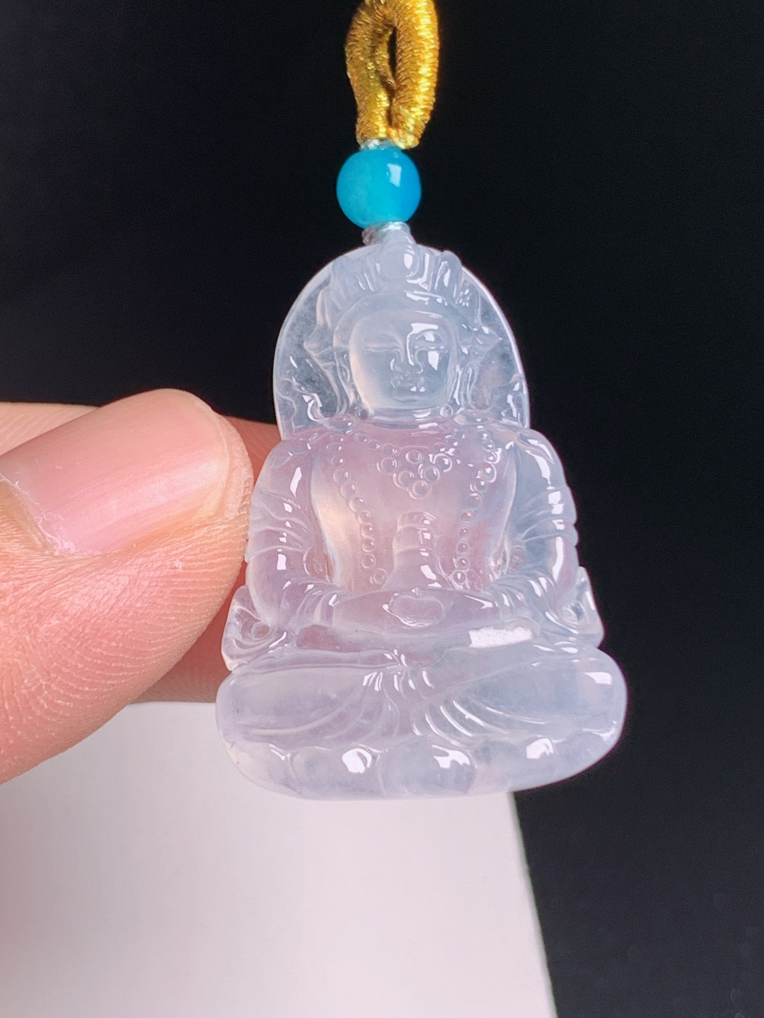 高冰度母观音，通透起光，法相庄严，福运绵长