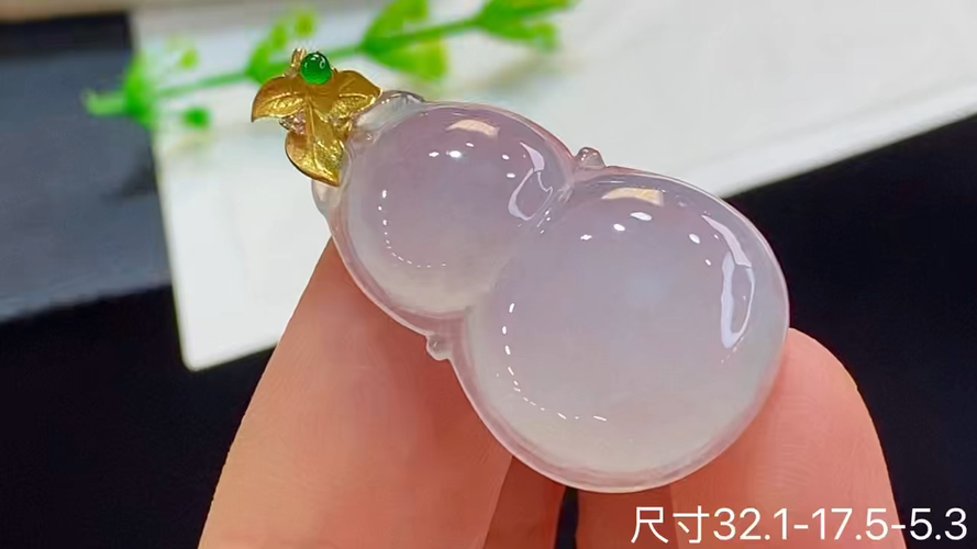 18k金+钻葫芦吊坠，无裂，32.1-17.5-5.3