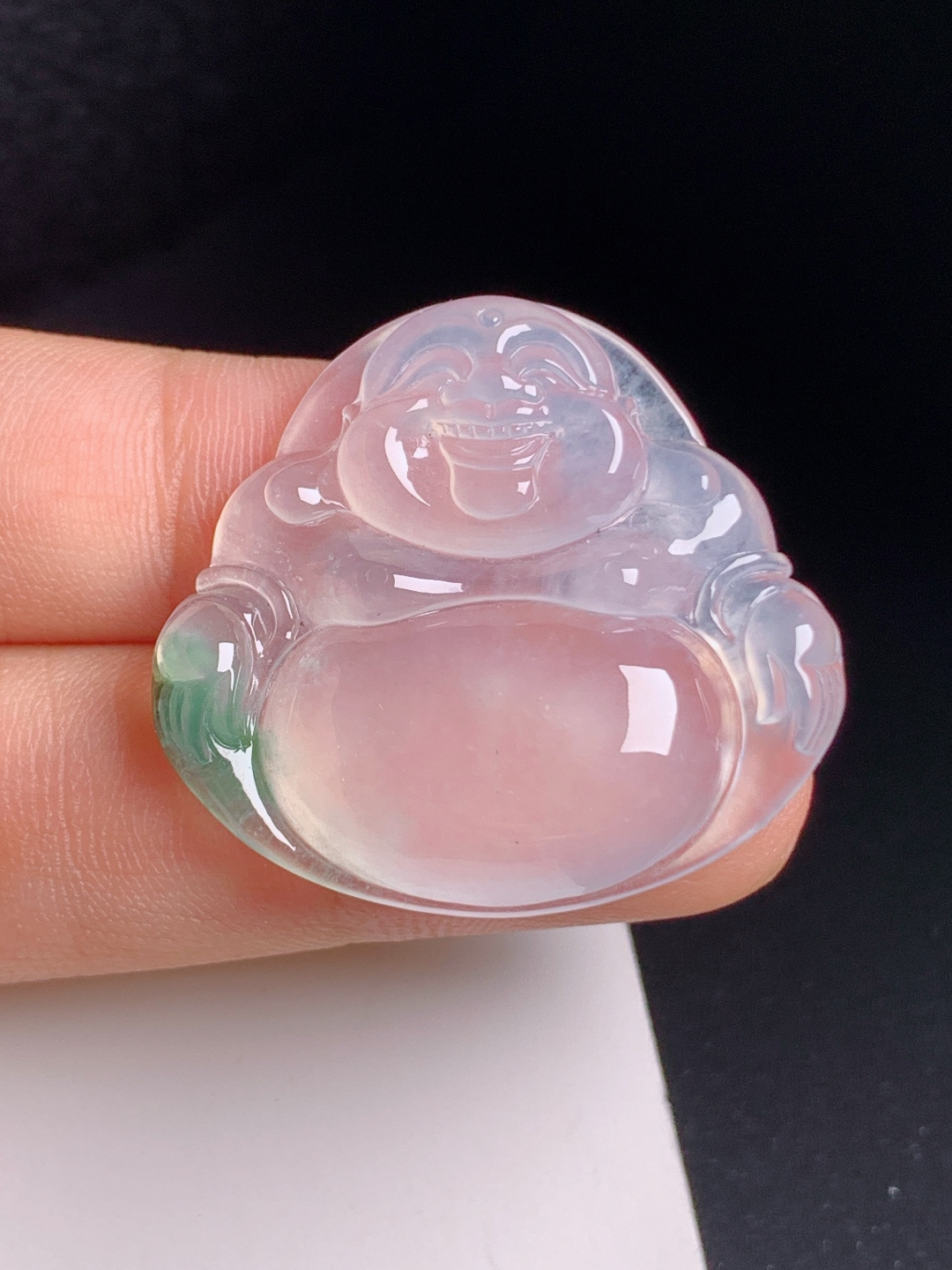 ️ 冰种飘花佛公，胶感饱满，笑面开怀，喜乐常伴