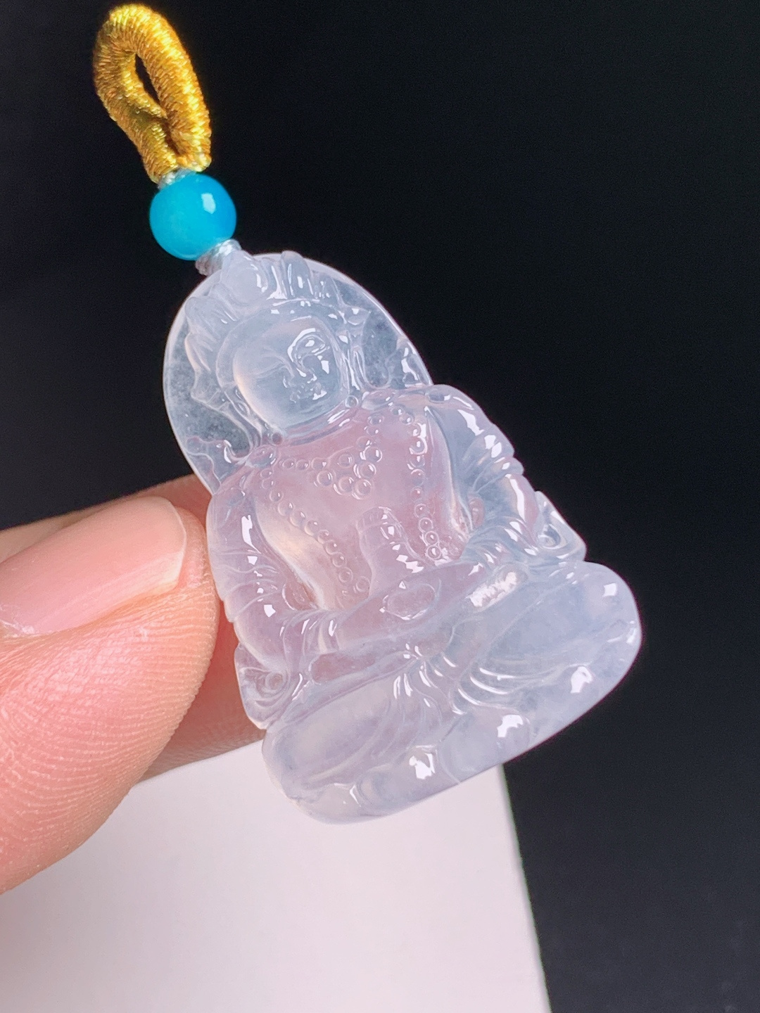 高冰度母观音，通透起光，法相庄严，福运绵长