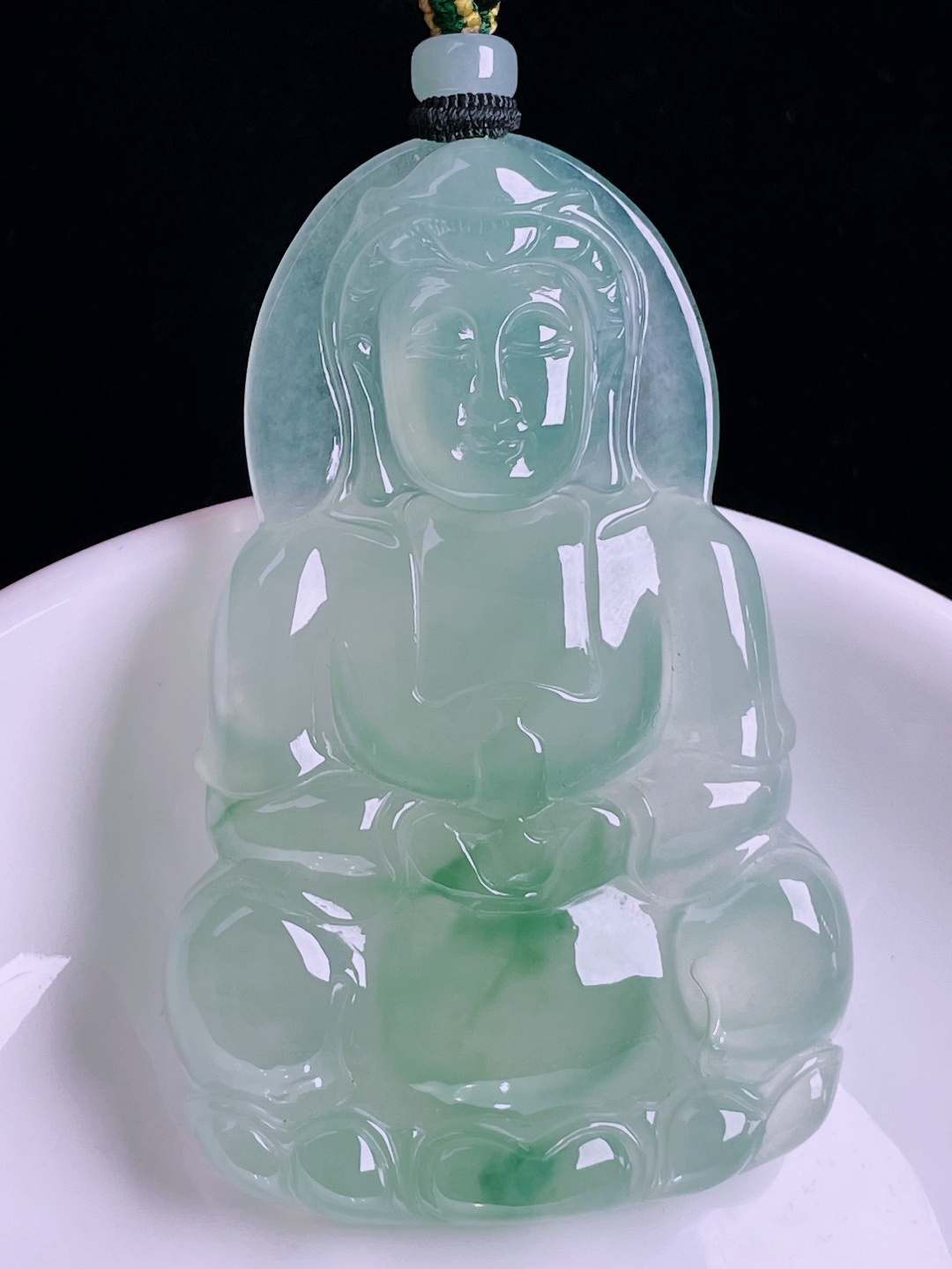 ️冰飘花观音，老种起光，细底通透，尺寸：63/40.2/6mm0810
