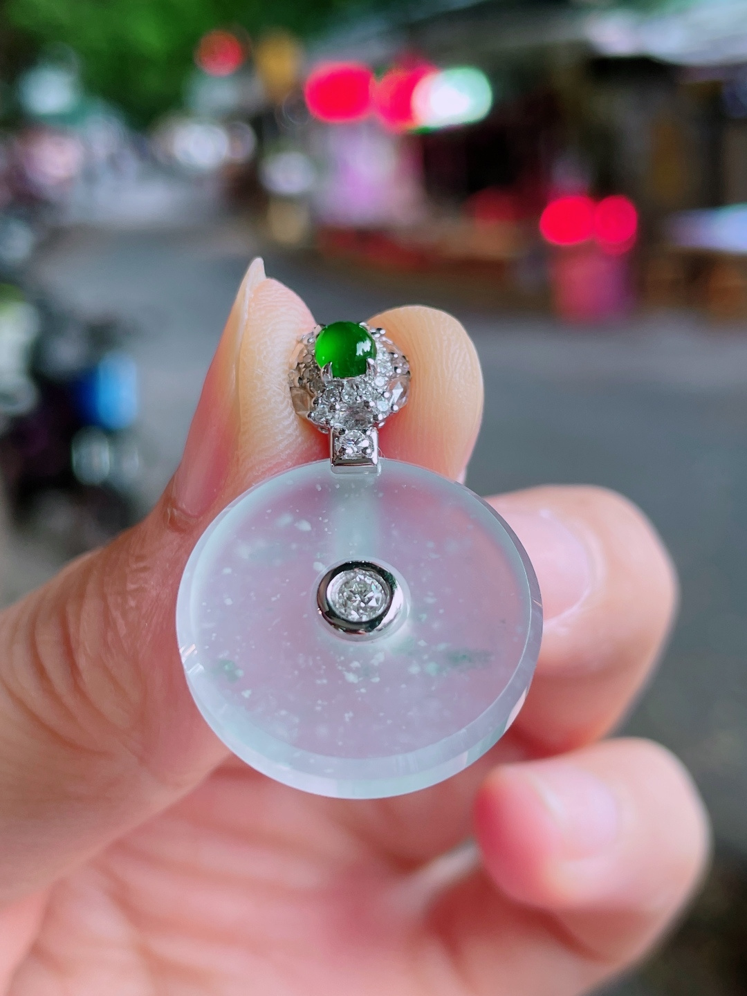 ️高冰平安扣吊坠，晶莹剔透，新颖时尚，无裂，22-5