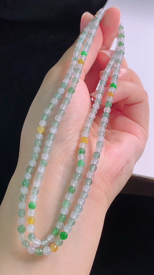 多彩项链，尺寸:3.7-3.7mm