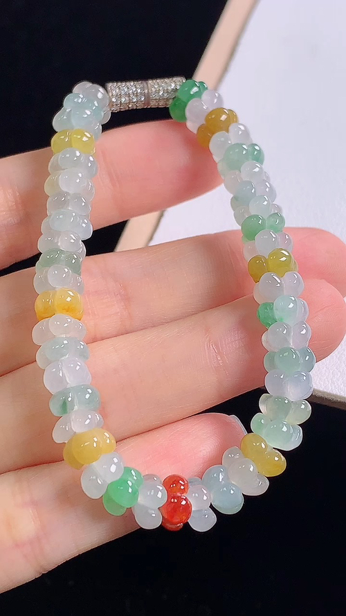 ️多彩花朵手链，尺寸:6.8-3.2mm 7