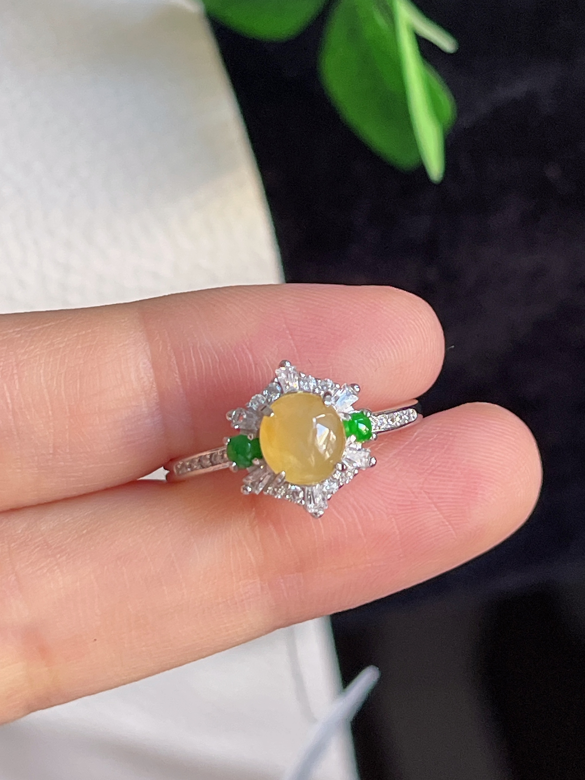 s925银翡翠戒指