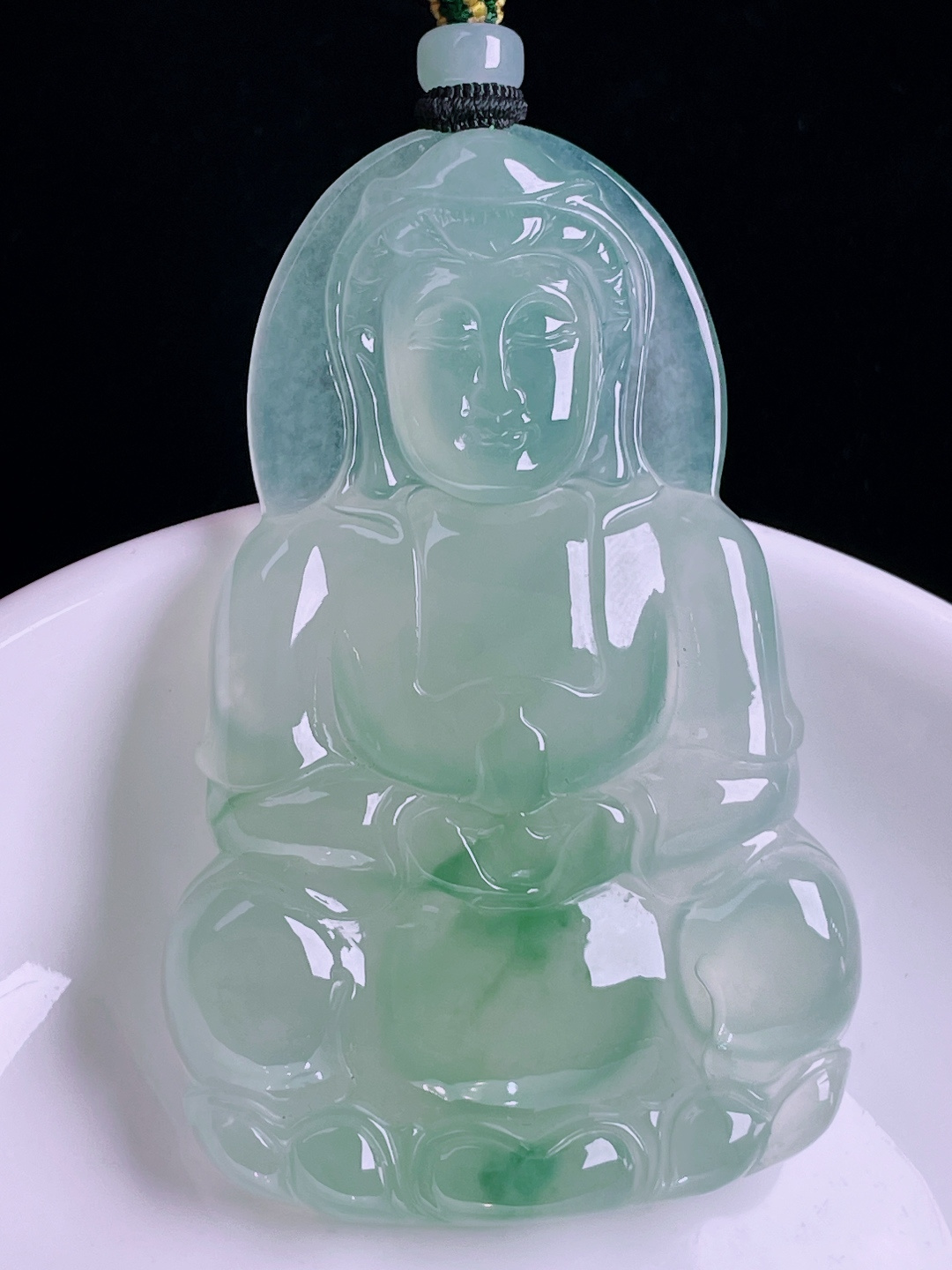 ️冰飘花观音，老种起光，细底通透，尺寸：63/40.2/6mm0810
