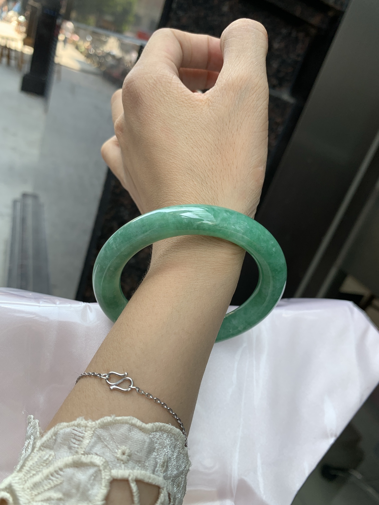 满绿圆条,0810-N1314-11,无裂,打灯棉线
