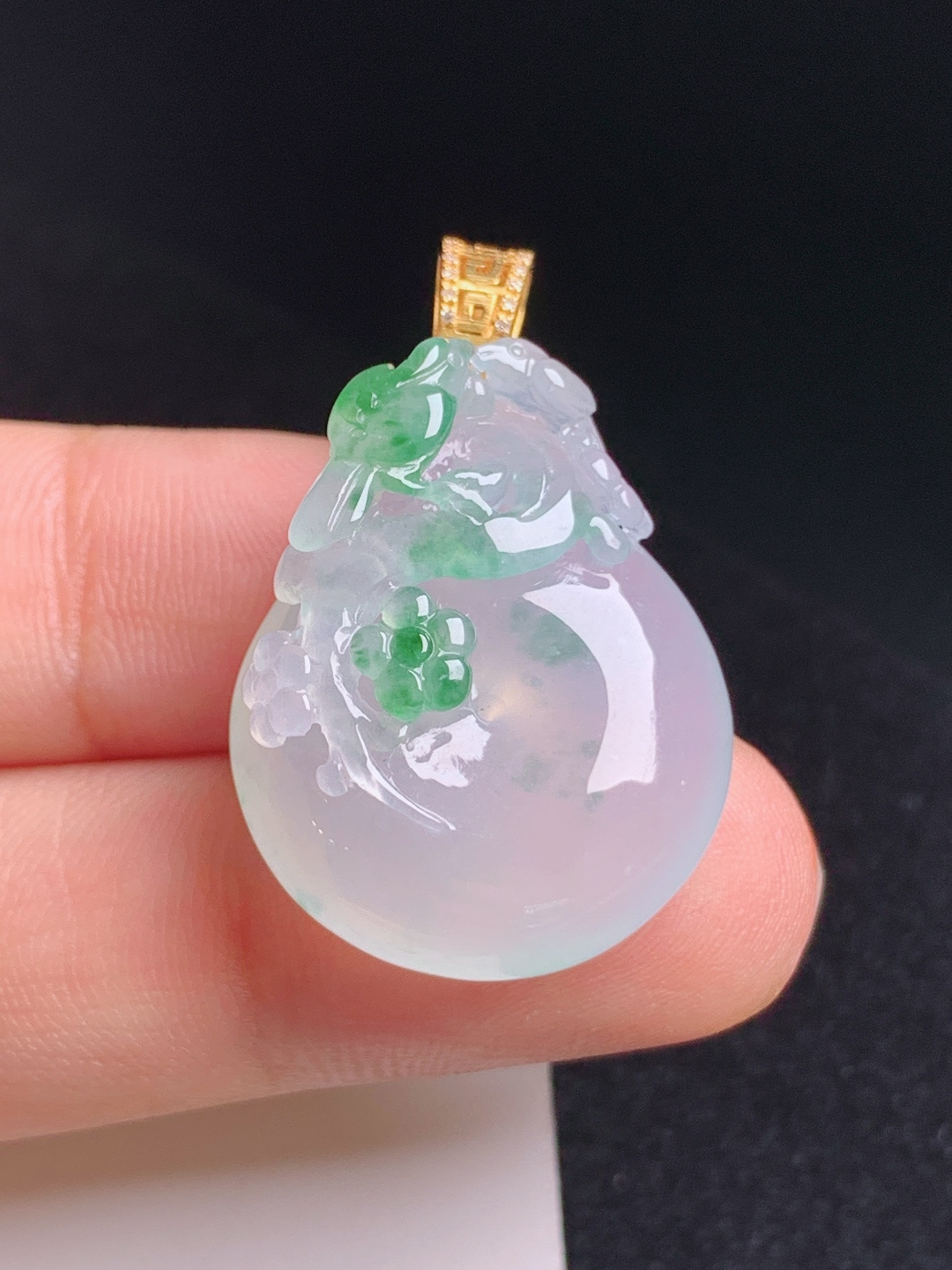 ️ 冰种飘绿平安扣吊坠，飘绿灵动，雕工精巧，福禄双全