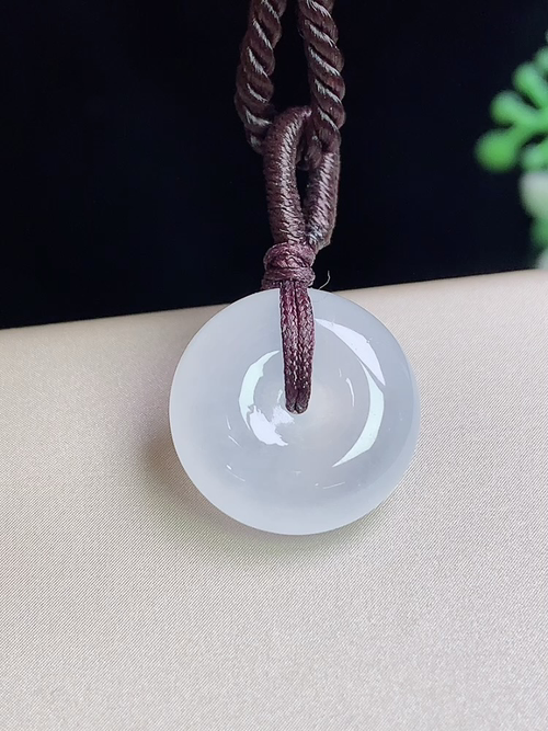 冰种平安扣，无裂，尺寸15.2-5.8mm，D10cyg