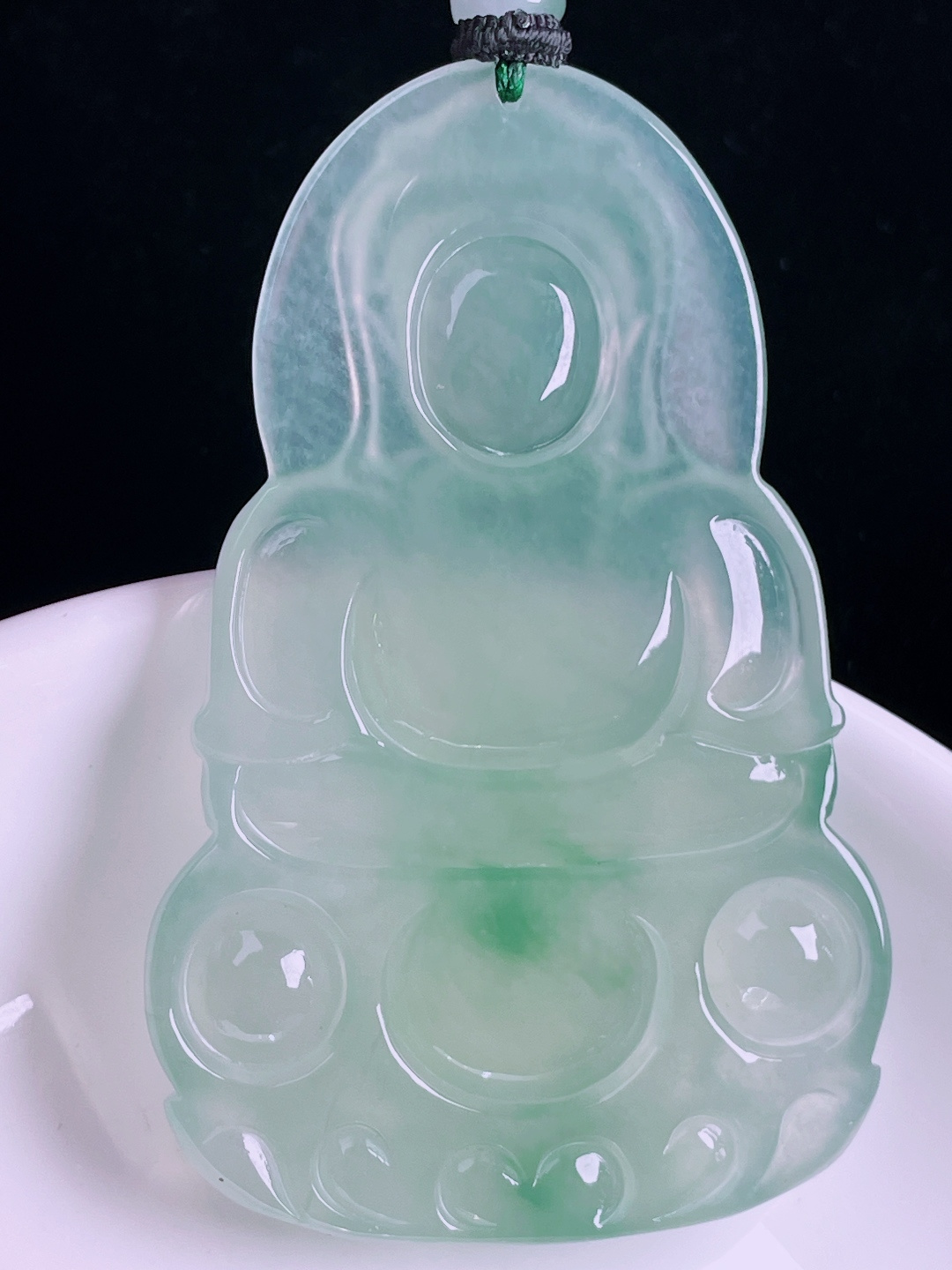 ️冰飘花观音，老种起光，细底通透，尺寸：63/40.2/6mm0810