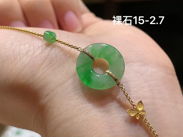 冰晴飘花甜甜圈手链，尺寸15-2.7