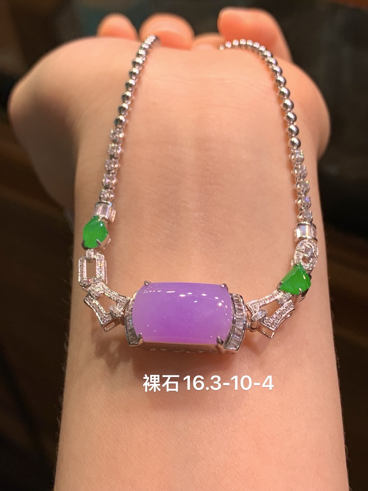 ️ 红椿紫方糖锁骨链，16.3-10-4