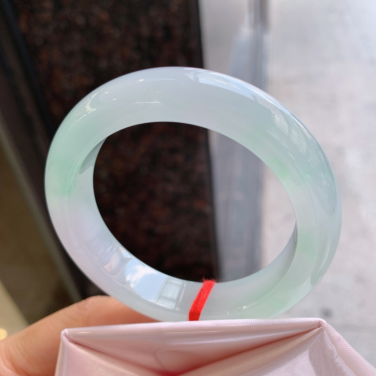 正圈冰飘绿 微细纹 尺寸：52.5/12.2/9.2 清爽