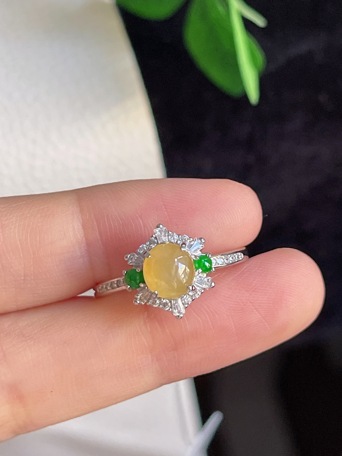 s925银翡翠戒指