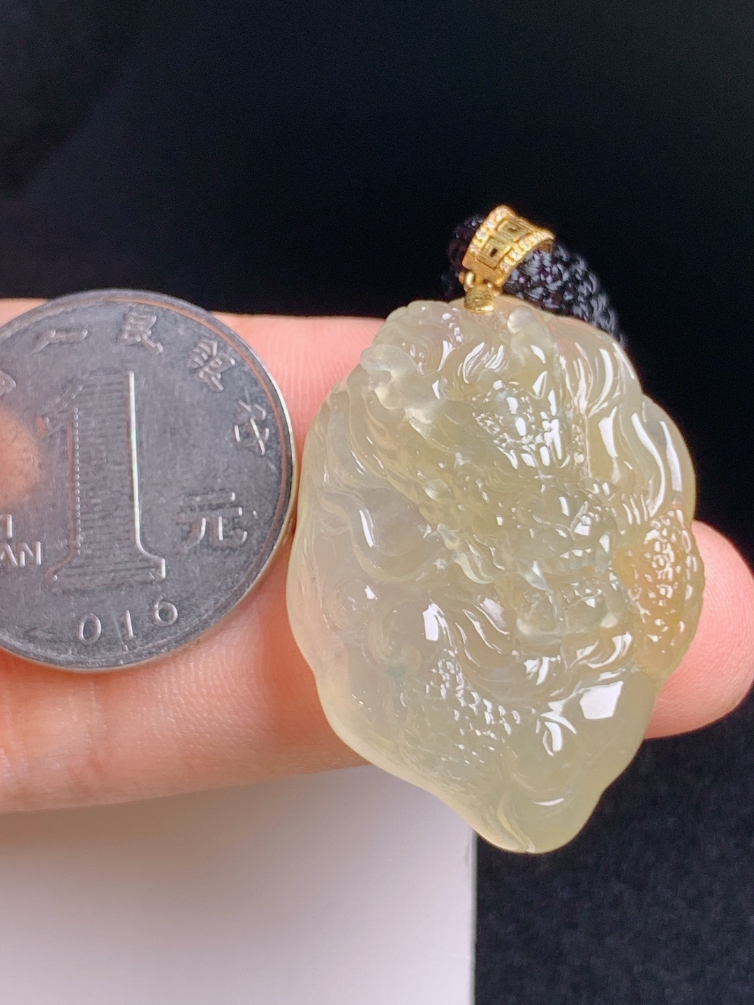 ️ 黄翡龙吊坠，润透起光，雕工立体，招财聚气