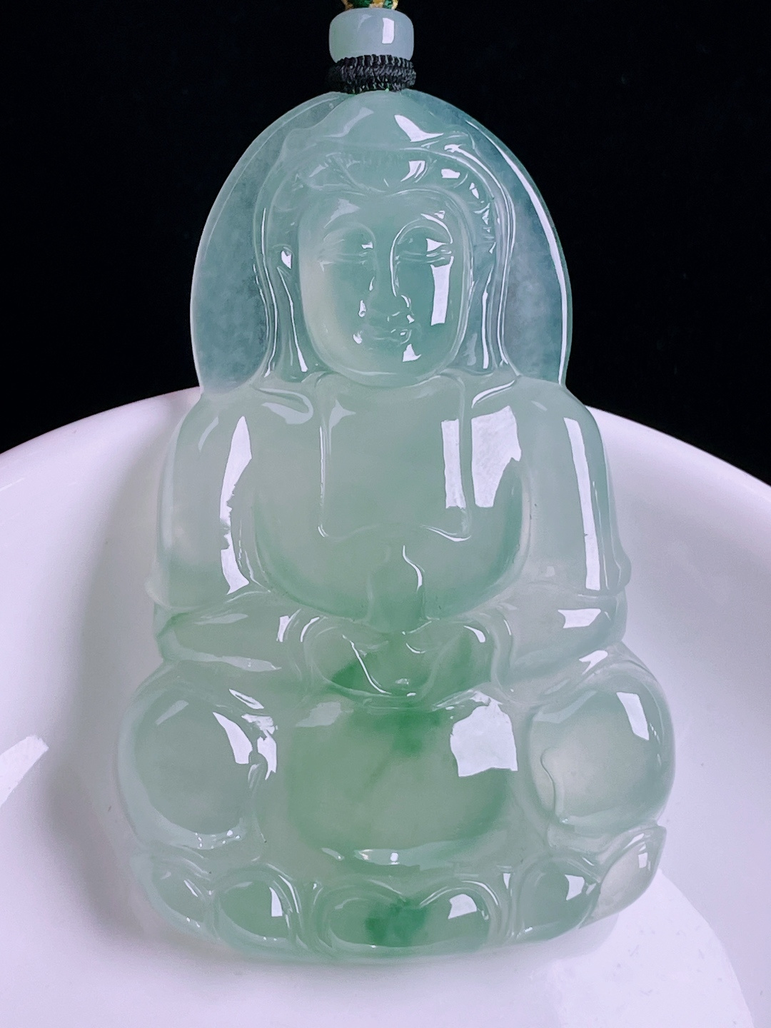 ️冰飘花观音，老种起光，细底通透，尺寸：63/40.2/6mm0810