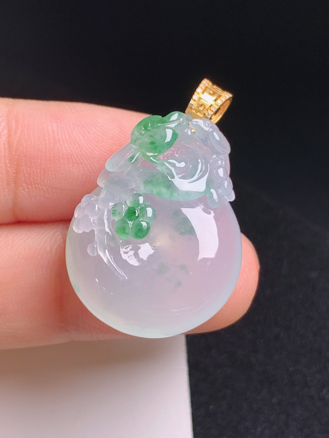 ️ 冰种飘绿平安扣吊坠，飘绿灵动，雕工精巧，福禄双全