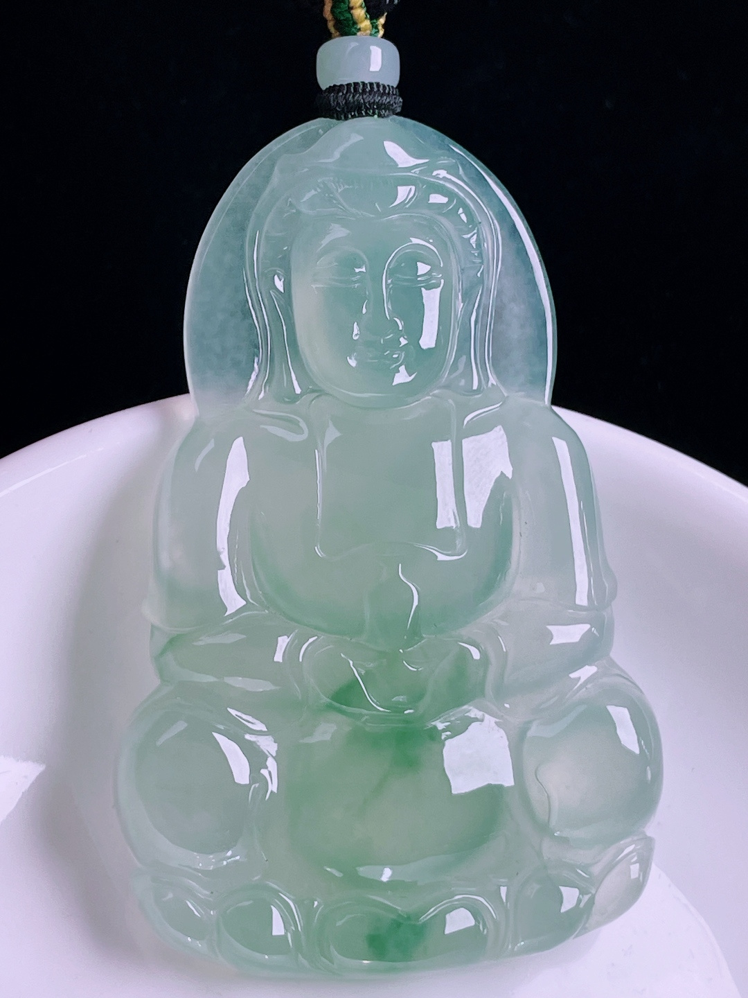 ️冰飘花观音，老种起光，细底通透，尺寸：63/40.2/6mm0810