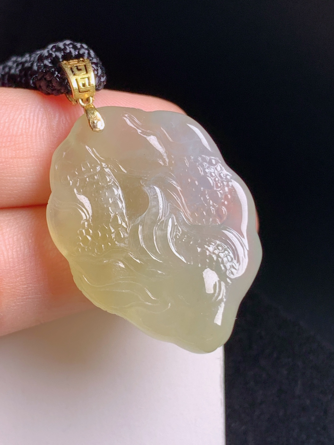 ️ 黄翡龙吊坠，润透起光，雕工立体，招财聚气