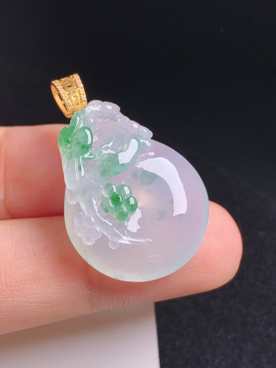 ️ 冰种飘绿平安扣吊坠，飘绿灵动，雕工精巧，福禄双全