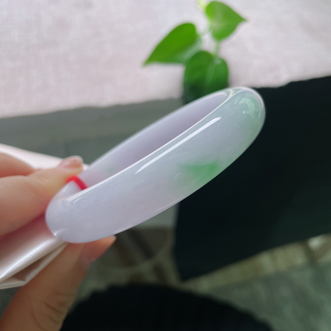 58.7/13.2/8.3，紫底正圈，飘阳绿点缀，如春山晕染，瑰姿艳逸，棉线，56669