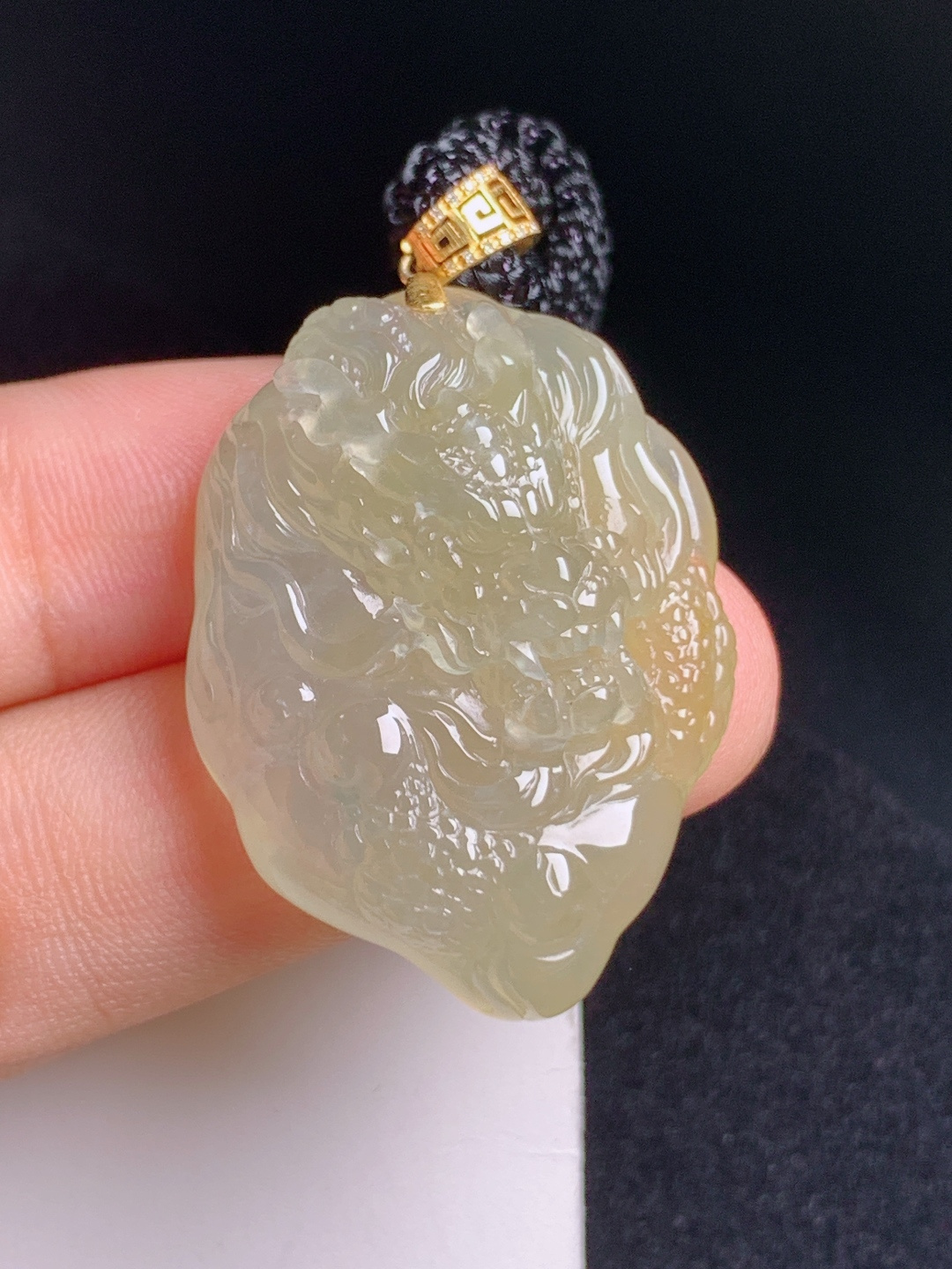 ️ 黄翡龙吊坠，润透起光，雕工立体，招财聚气