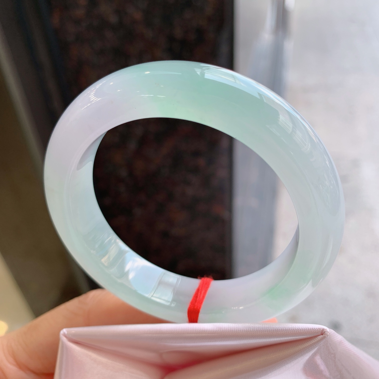 正圈冰飘绿 微细纹 尺寸：52.5/12.2/9.2 清爽