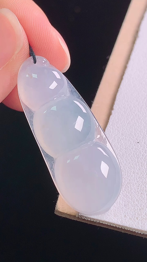 冰种四季豆，无裂，尺寸:38.3-15.0-6.0mm