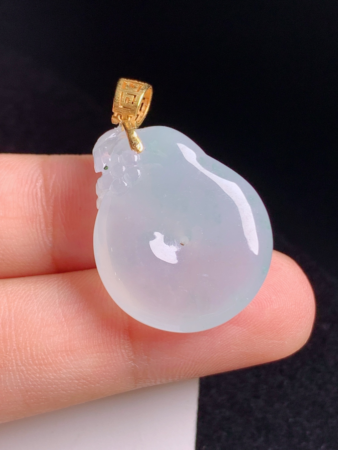 ️ 冰种飘绿平安扣吊坠，飘绿灵动，雕工精巧，福禄双全