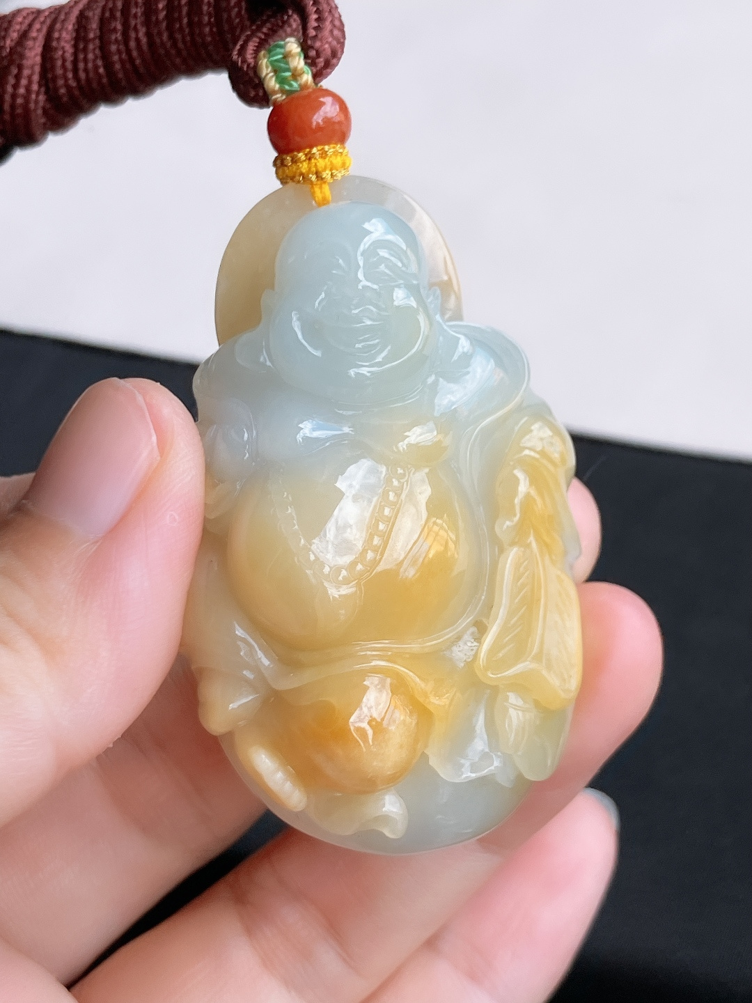 ️双彩布袋佛，饱满大气，尺寸55/38/17.8/自然光实拍
