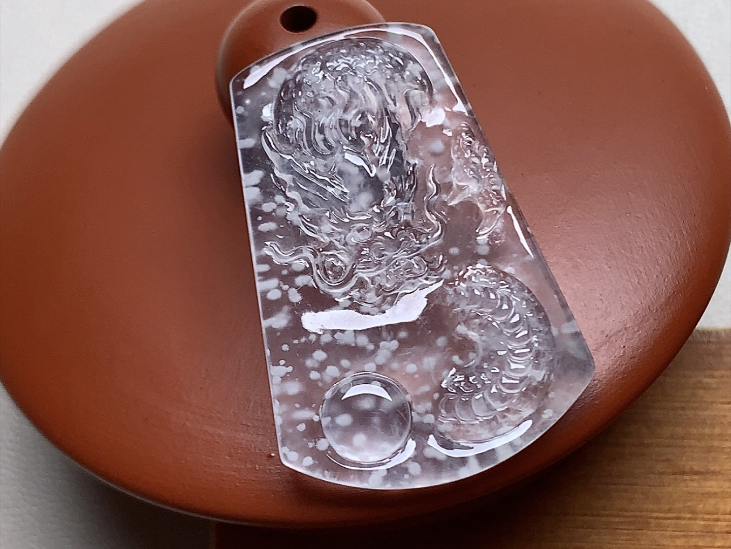 ️ 玻璃种木那龙牌 白皙透亮，冰透感十足，无裂尺寸29*20*3.2