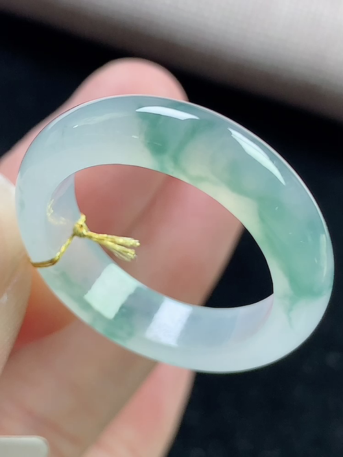 冰飘花戒指，无裂，内径尺寸19.4-5.7-3.6mm，20号手寸，D11lsk