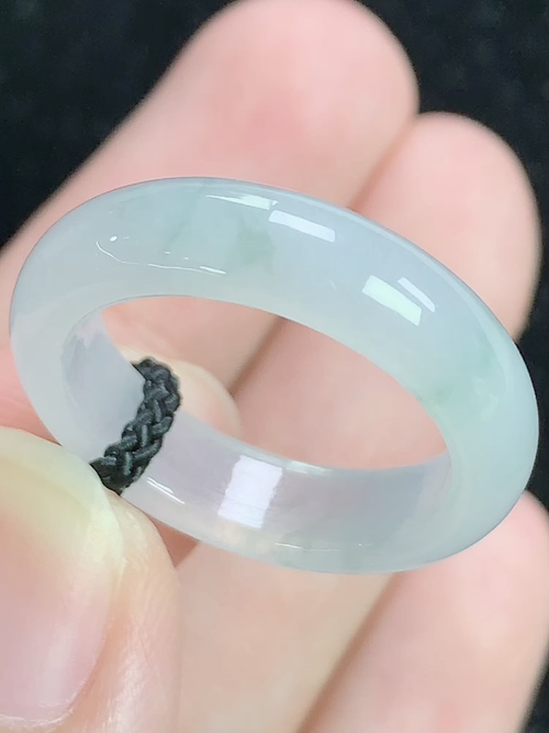 冰飘花戒指，无裂，内径尺寸18.2-5.5-3.1mm，17号手寸，D11sld