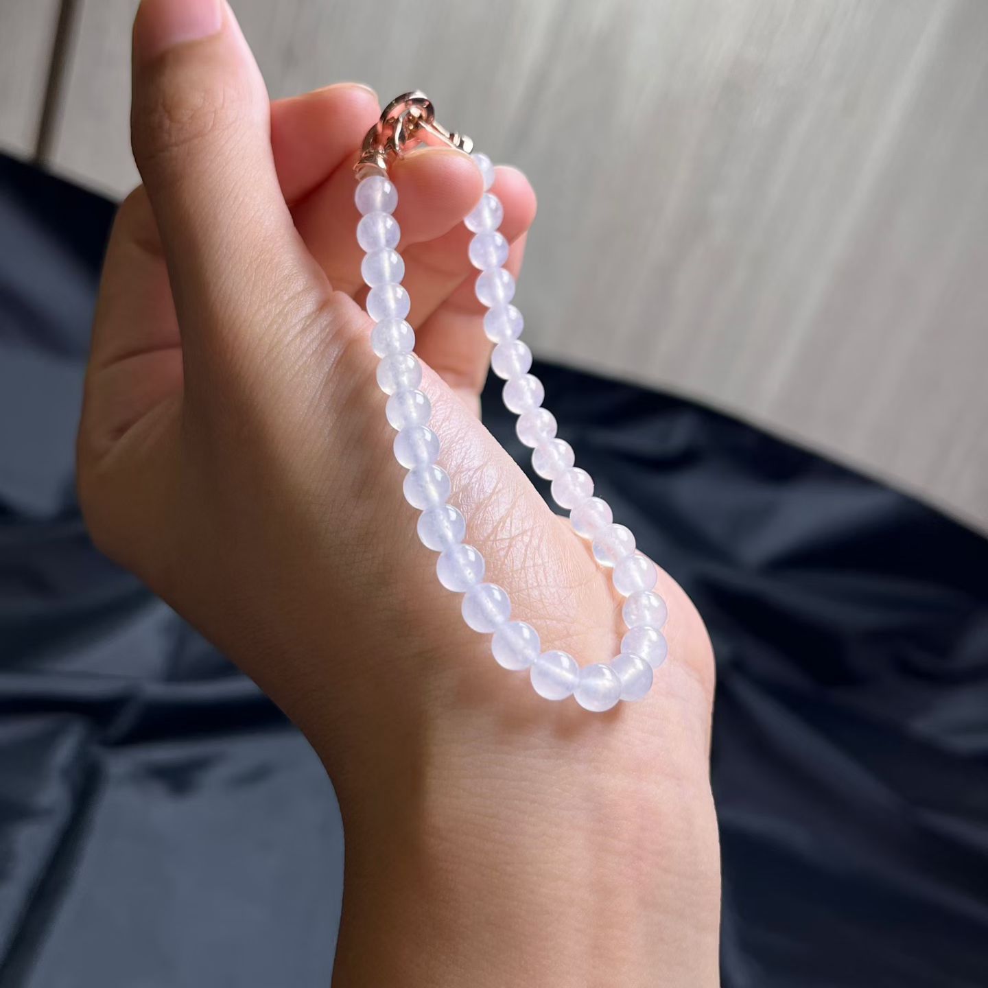 ️ 白冰手串，卡5.5mm，31颗