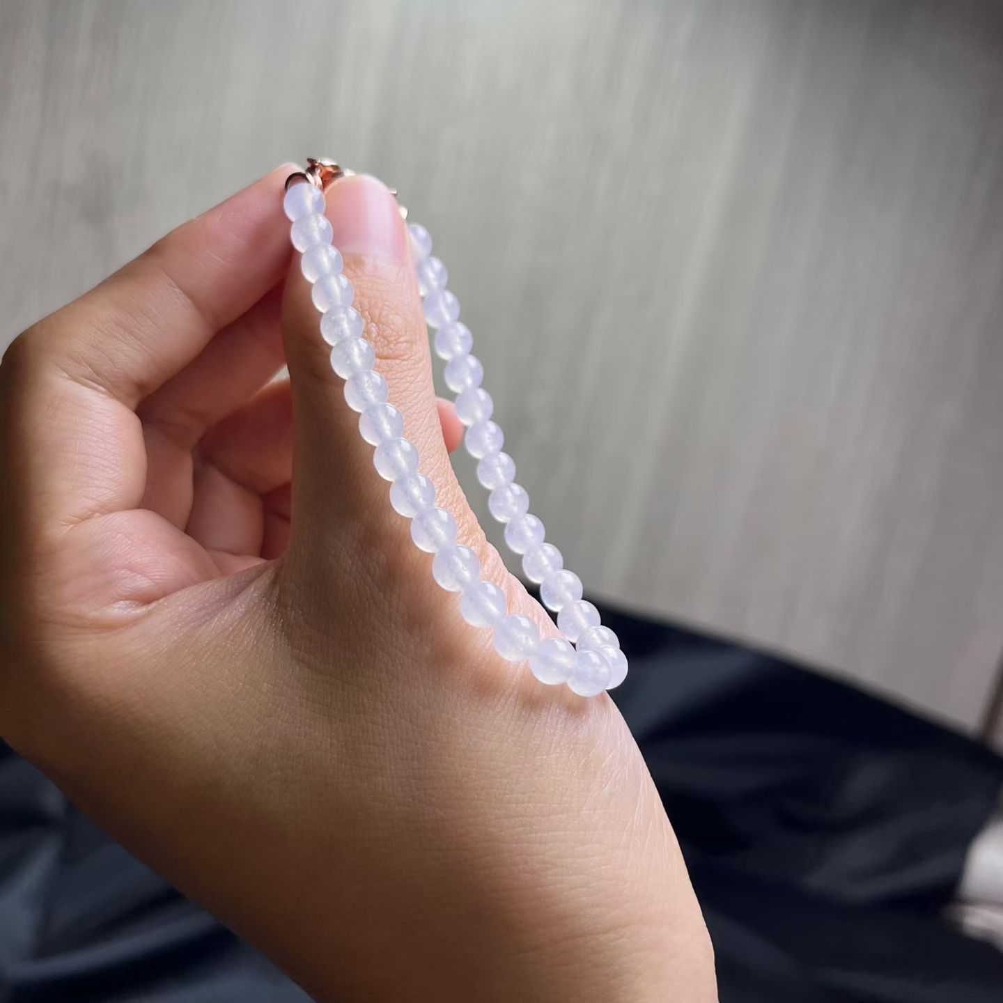 ️ 白冰手串，卡5.5mm，31颗