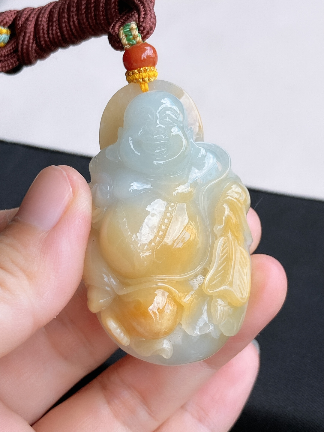 ️双彩布袋佛，饱满大气，尺寸55/38/17.8/自然光实拍