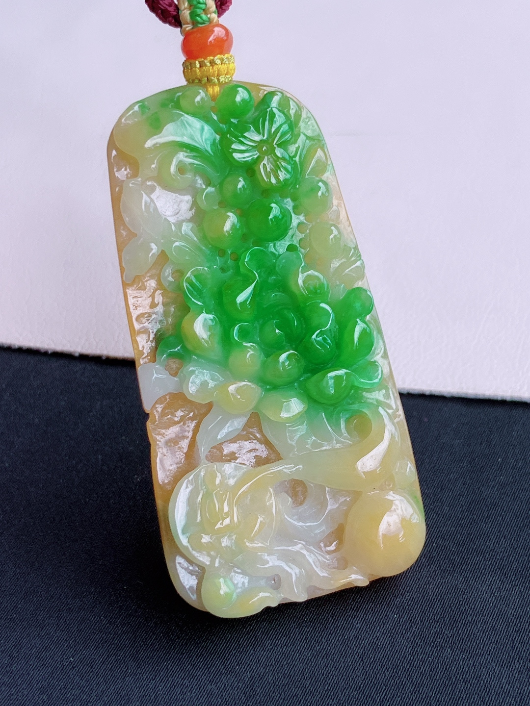三彩花开富贵，特色，尺寸60/30.8/6.5/自然光实拍
