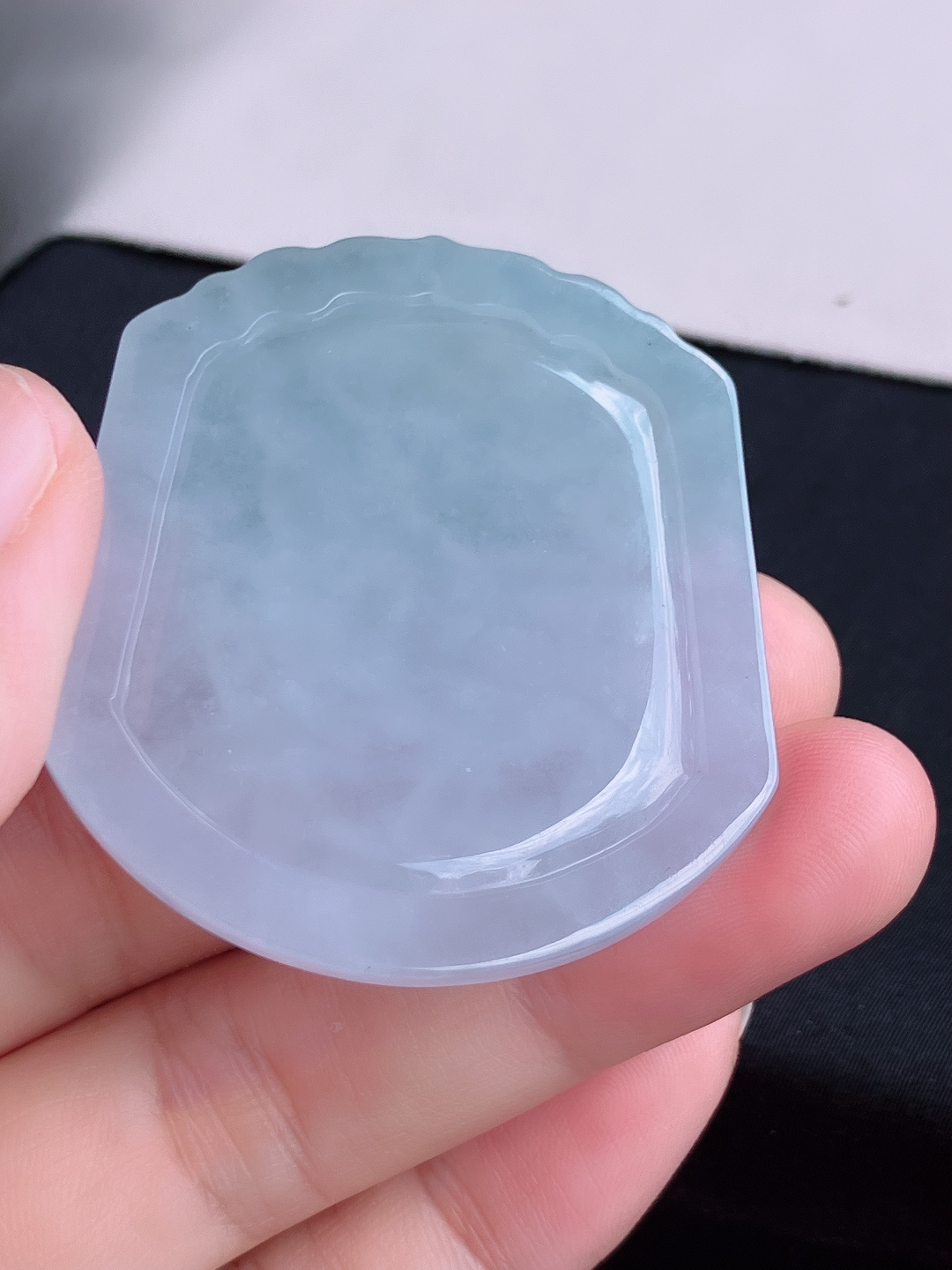 冰紫生肖牛牌，晶莹剔透，尺寸48.6/43/5/自然光实拍