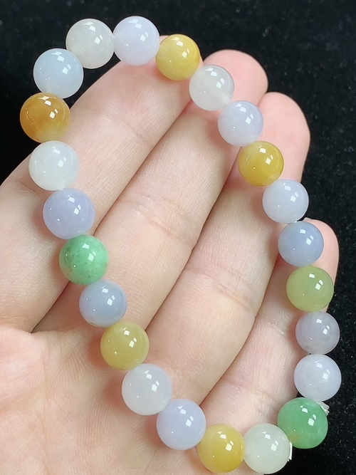 多彩多宝玉珠手串，尺寸8.1mm，D11sld