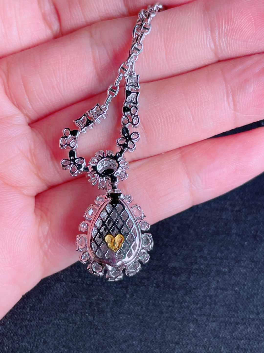 ️高冰绿葫芦项链，晶莹剔透，新颖时尚，品相，12-10