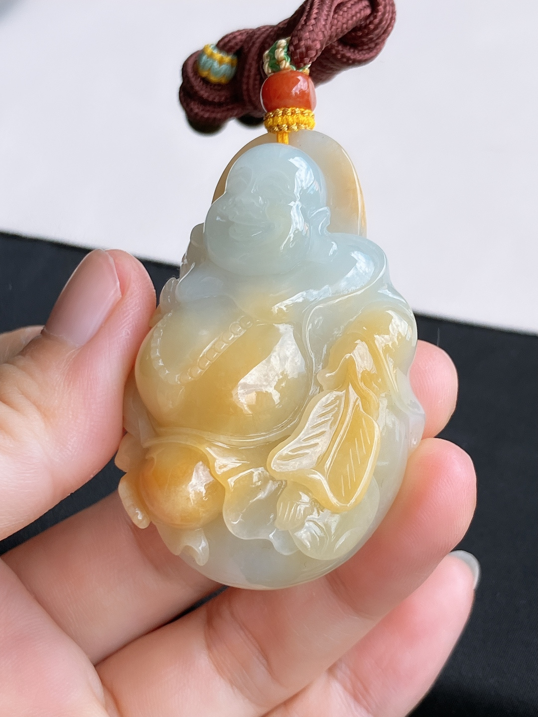 ️双彩布袋佛，饱满大气，尺寸55/38/17.8/自然光实拍