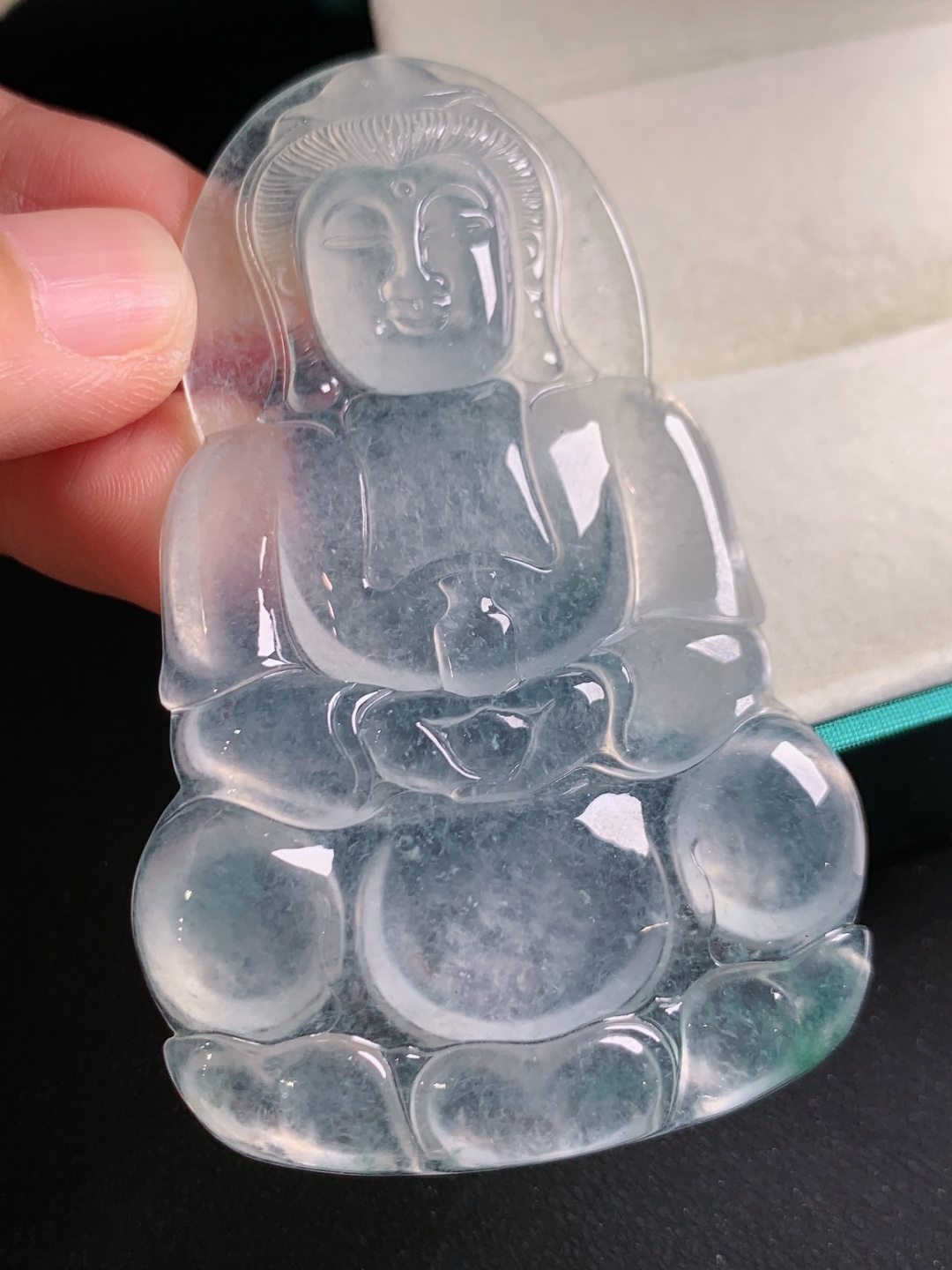 ️ 冰种观音，净瓶观音，冰透起光，圣洁空灵