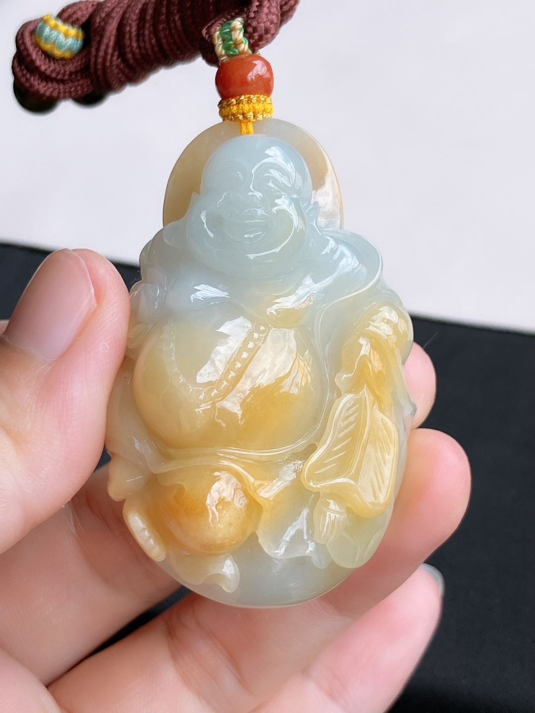 ️双彩布袋佛，饱满大气，尺寸55/38/17.8/自然光实拍