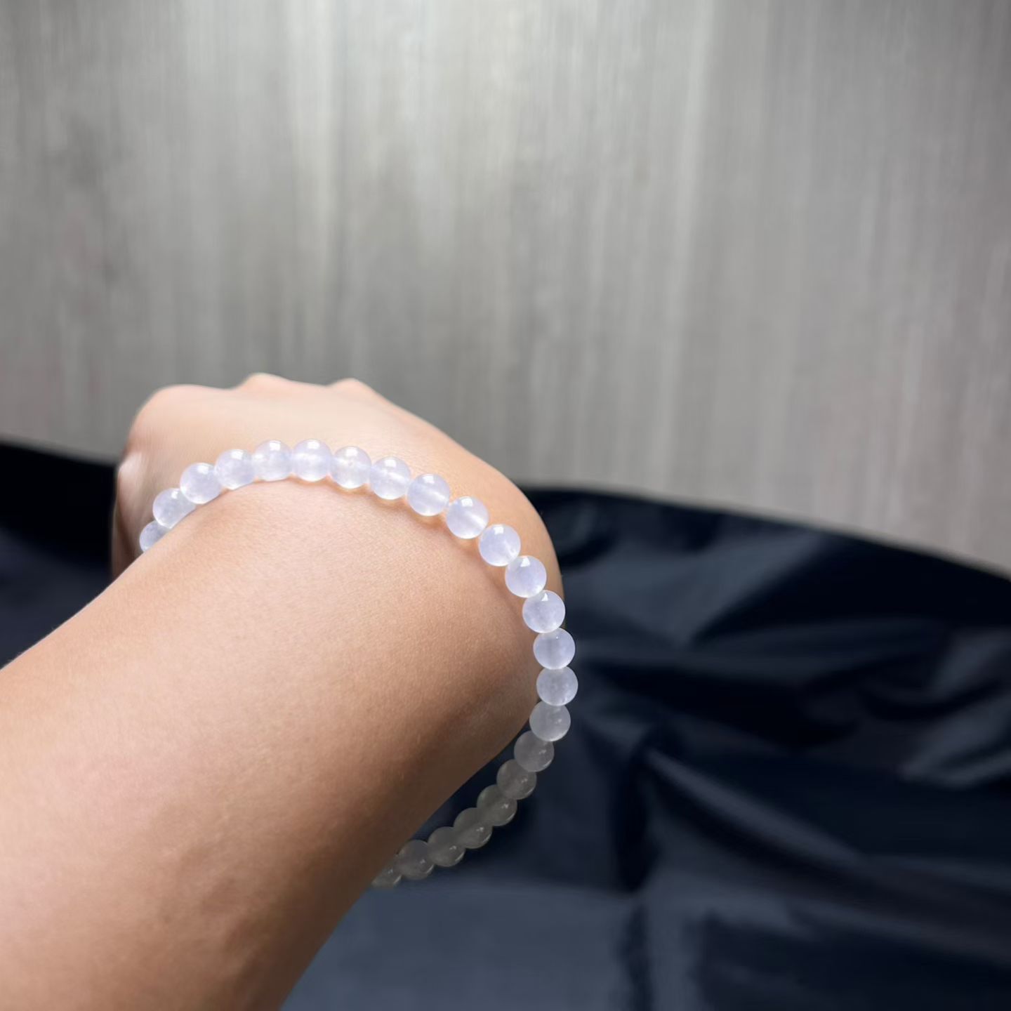 ️ 白冰手串，卡5.5mm，31颗