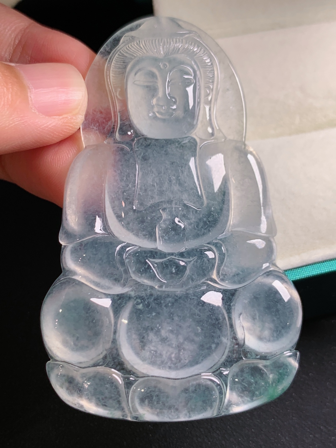 ️ 冰种观音，净瓶观音，冰透起光，圣洁空灵