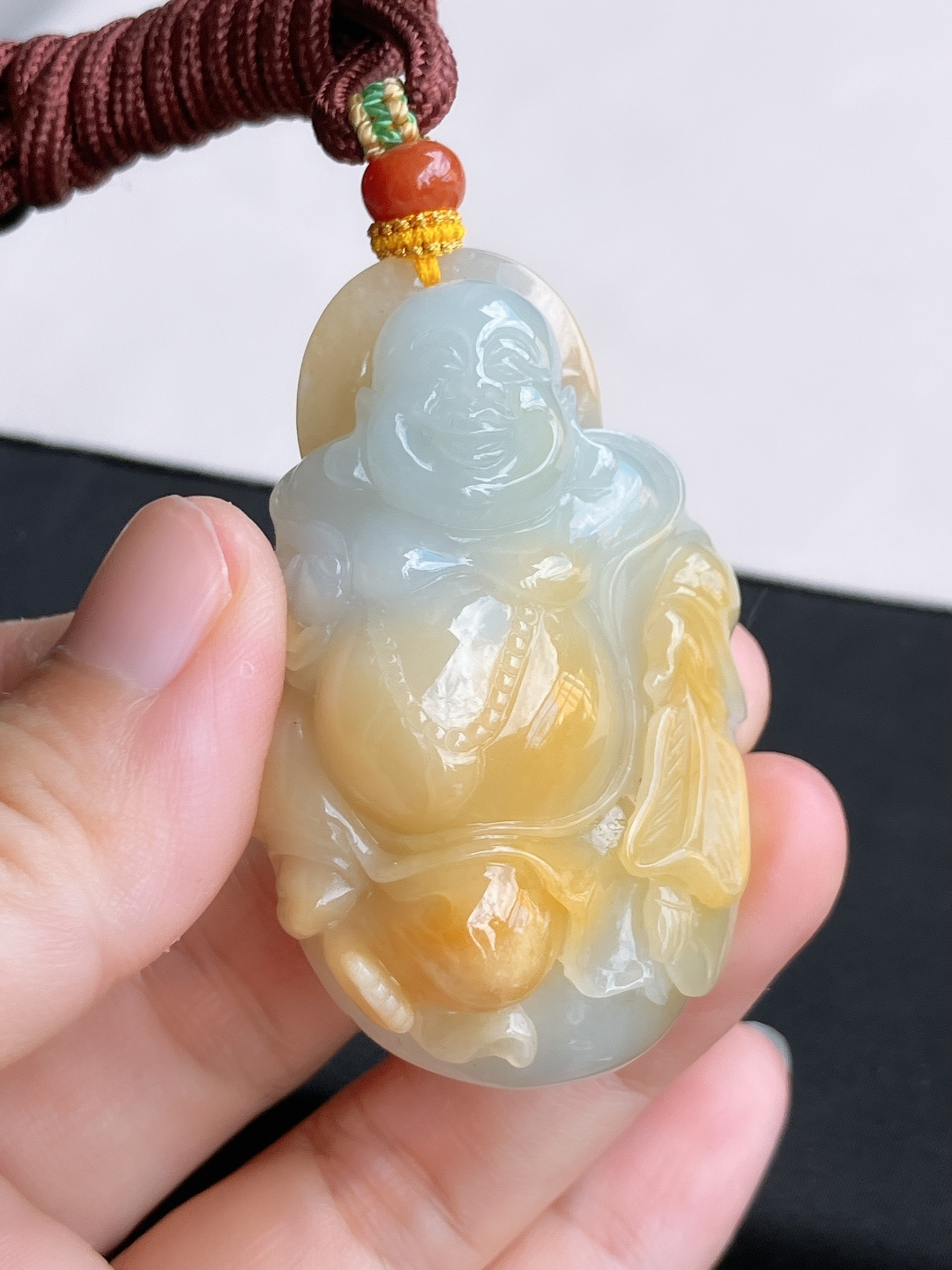 ️双彩布袋佛，饱满大气，尺寸55/38/17.8/自然光实拍