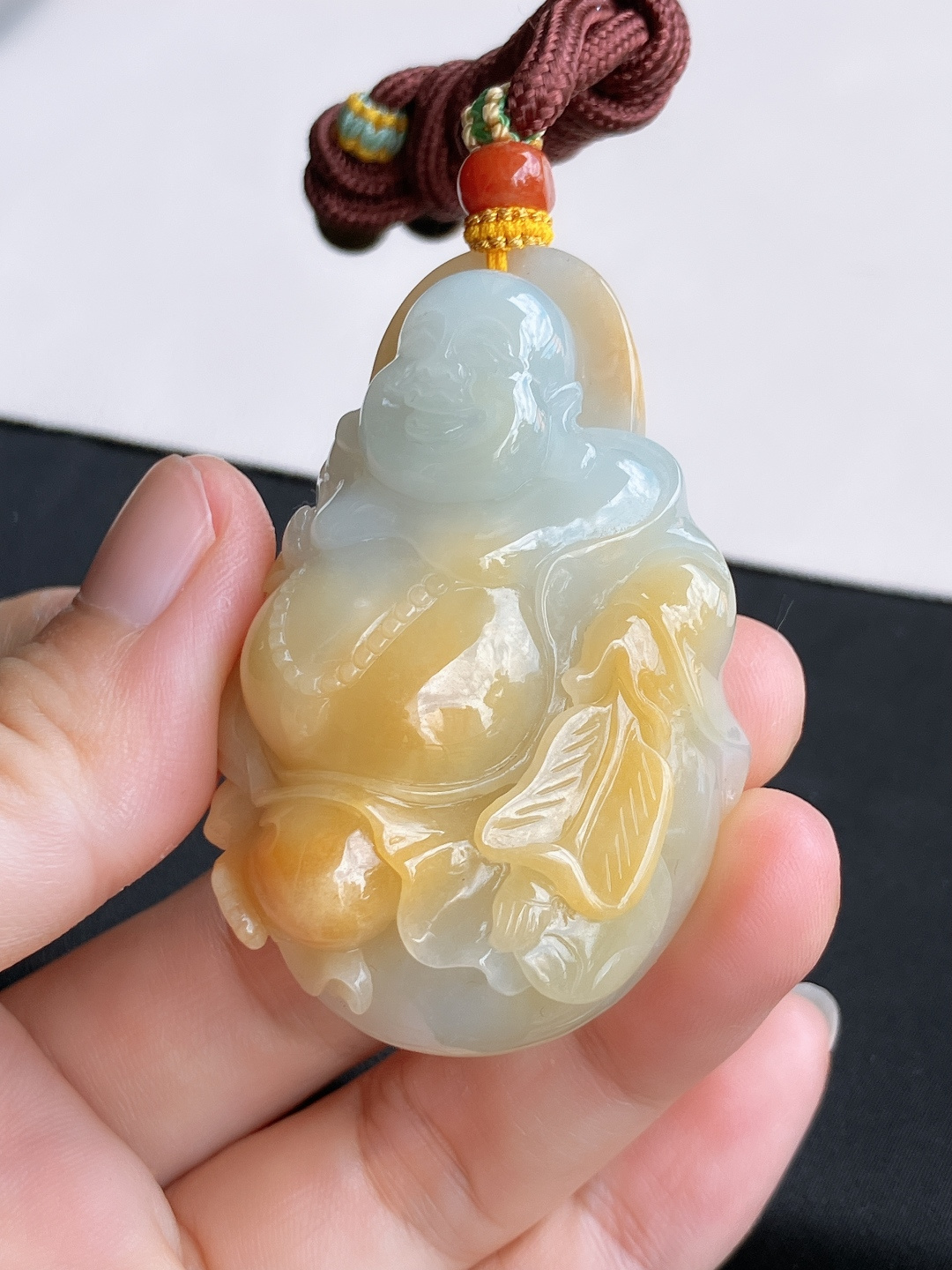 ️双彩布袋佛，饱满大气，尺寸55/38/17.8/自然光实拍